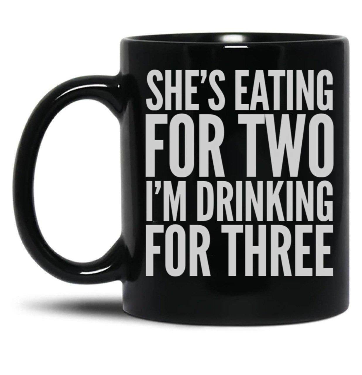 Dad Shirt Funny Daddy To Be Pregnancy Expecting T-Shirt Black Coffee Mug, Gift Coffee Mug - Black