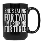 Dad Shirt Funny Daddy To Be Pregnancy Expecting T-Shirt Black Coffee Mug, Gift Coffee Mug