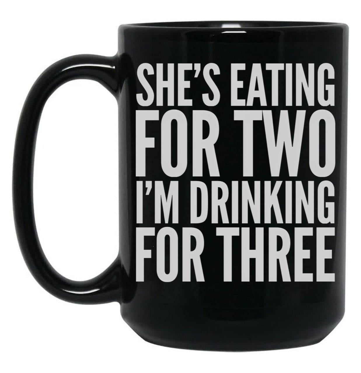 Dad Shirt Funny Daddy To Be Pregnancy Expecting T-Shirt Black Coffee Mug, Gift Coffee Mug