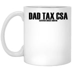 Dad Tax Csa Certified Snack Auditor Funny Dad Tax Gear (1) White Coffee Mug