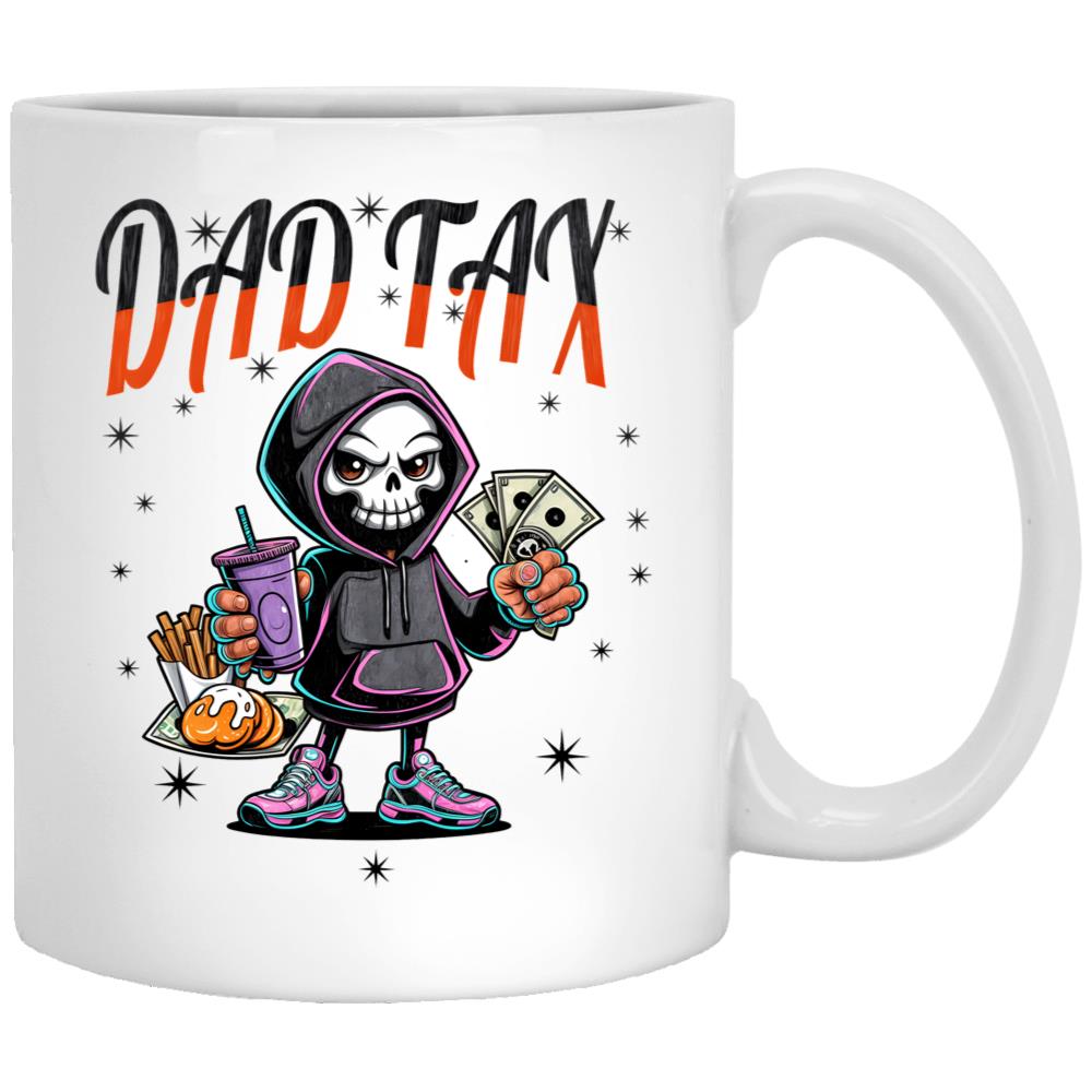 Dad Tax Essential Mug White Coffee Mug - Black