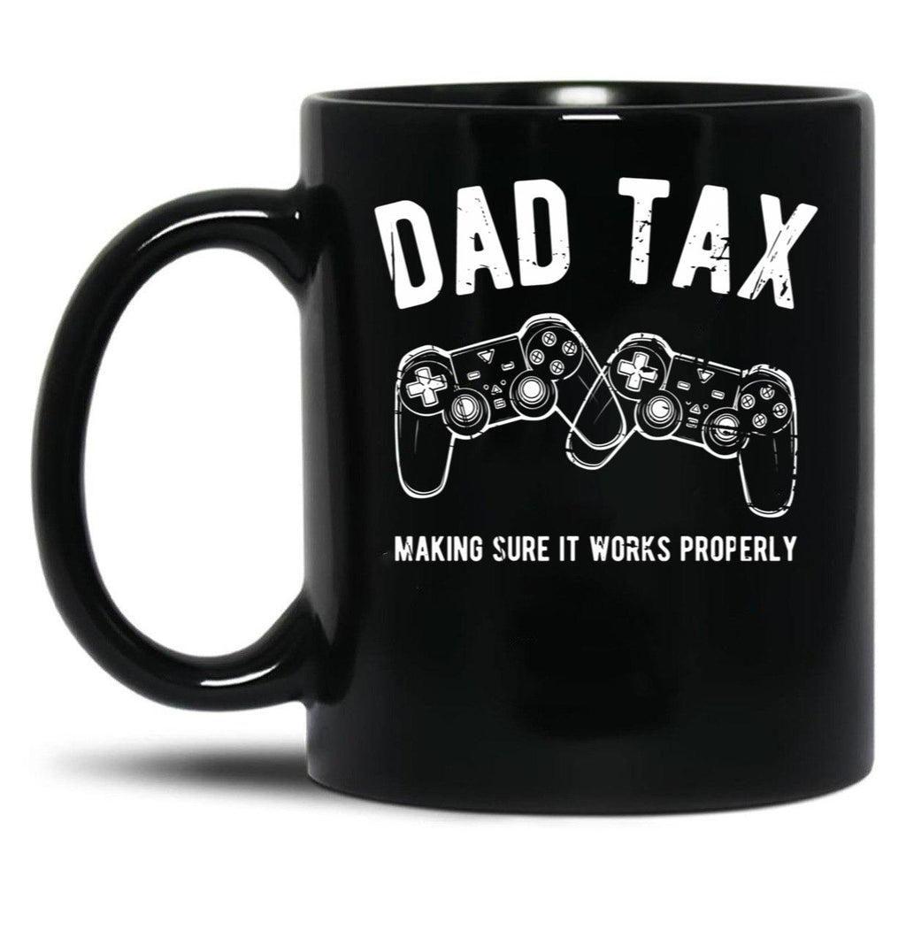 Dad Tax Gaming Black Coffee Mug