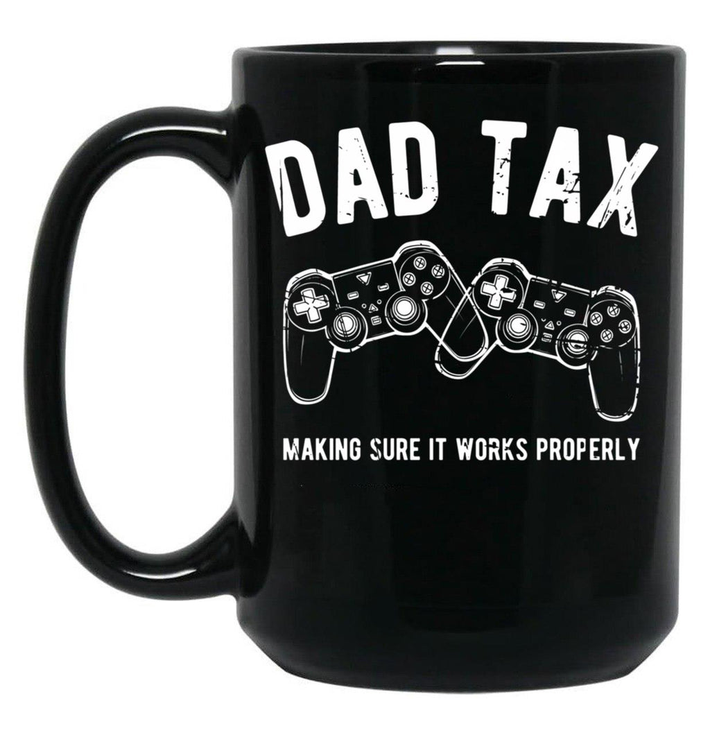 Dad Tax Gaming Black Coffee Mug