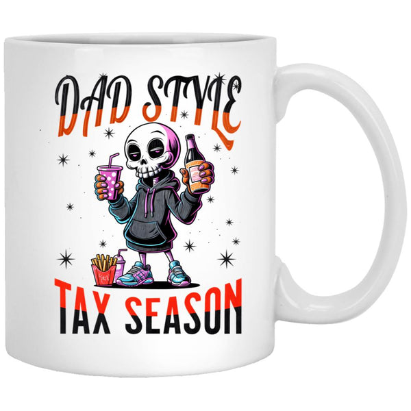 Dad Tax Season Essential Mug White Coffee Mug - Black
