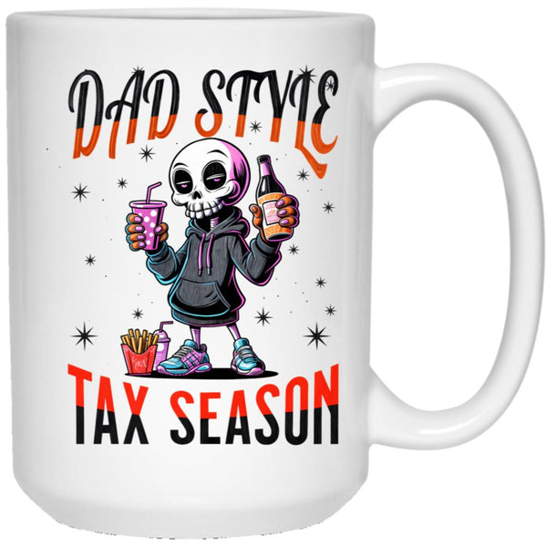Dad Tax Season Essential Mug White Coffee Mug - Black