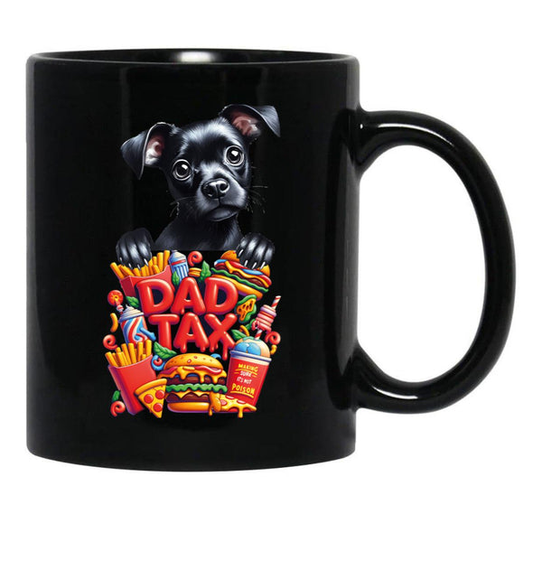 Dad Tax Mug, Father Days 16 Black Coffee Mug - Black