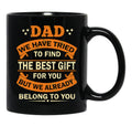 Dad The Man Father'Sday Daddy Papa Black Coffee Mug - Black