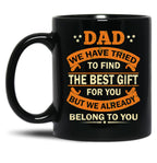 Dad The Man Father'Sday Daddy Papa Black Coffee Mug