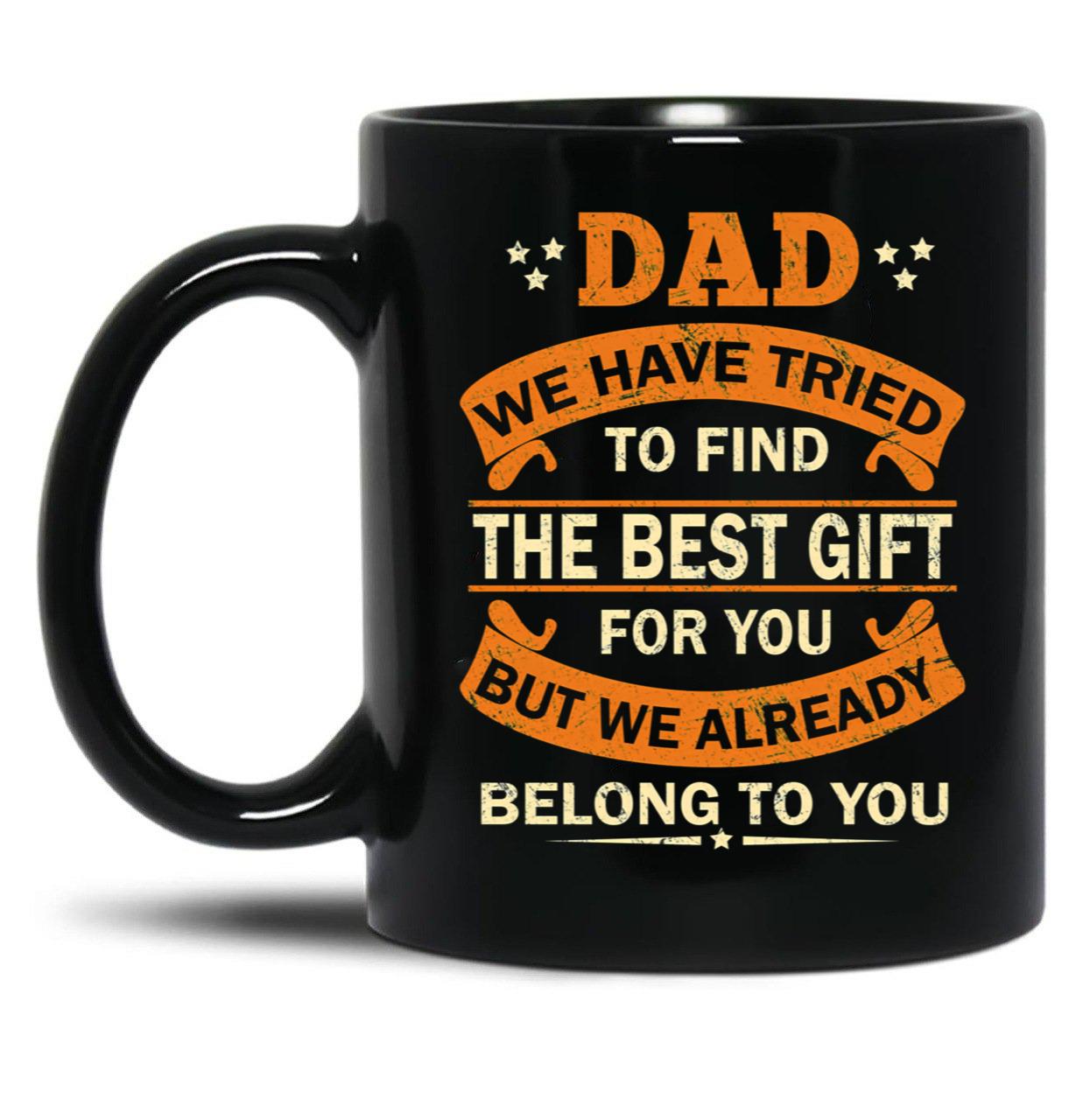Dad The Man Father'Sday Daddy Papa Black Coffee Mug