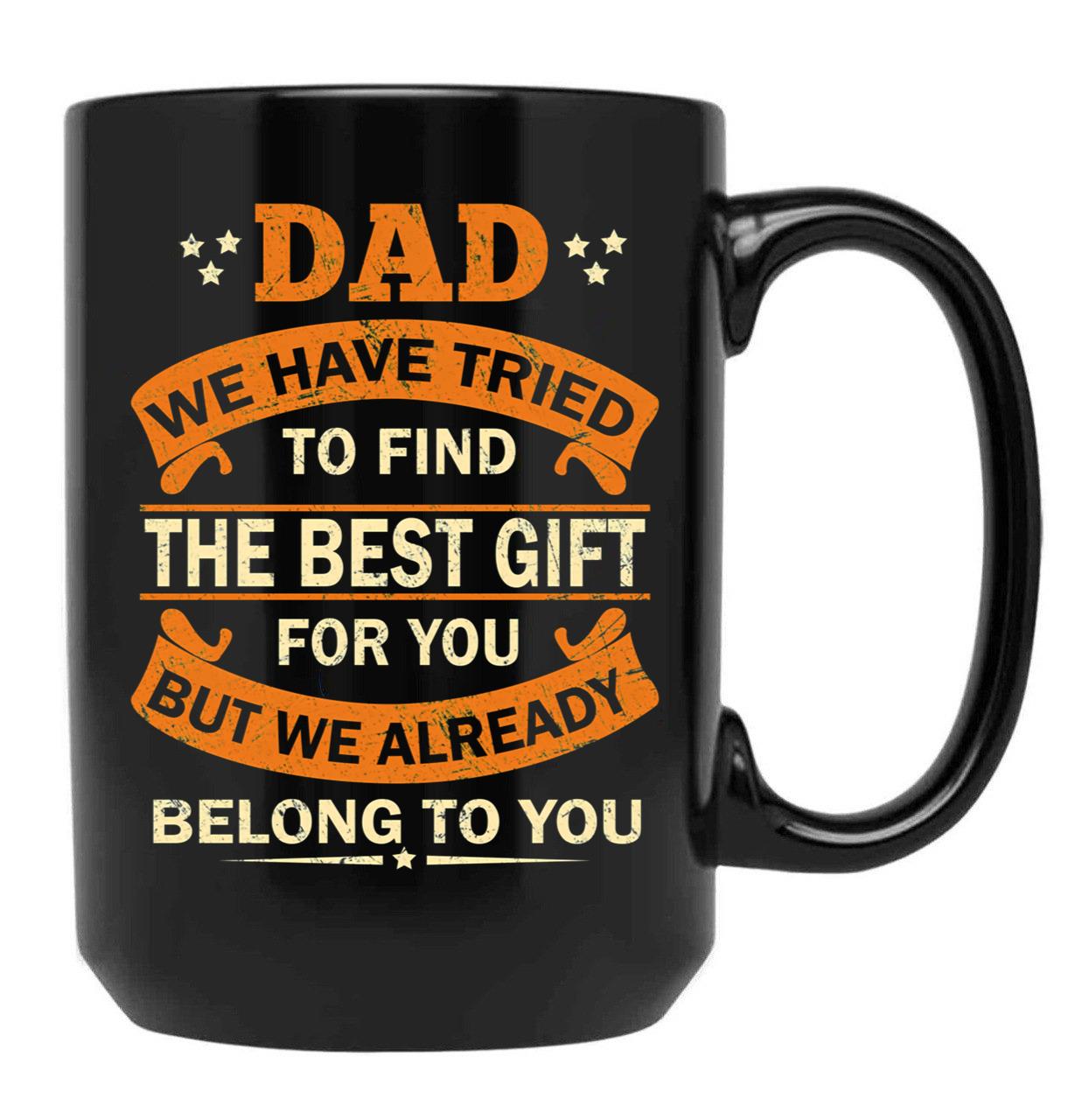 Dad The Man Father'Sday Daddy Papa Black Coffee Mug - Black