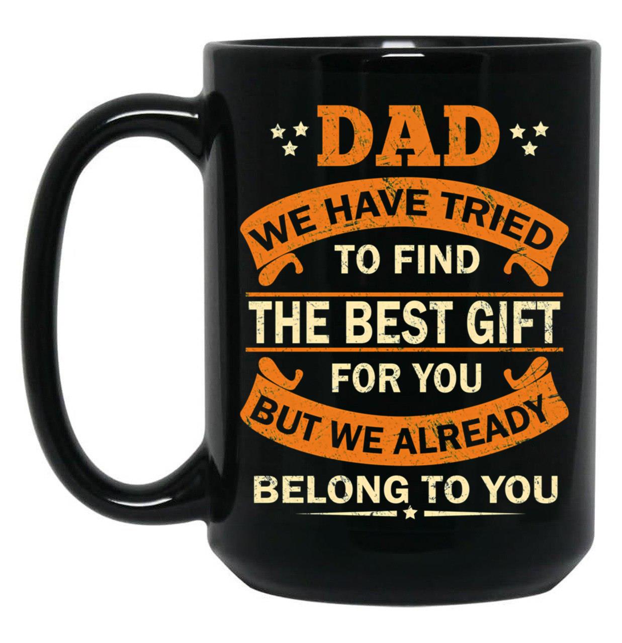 Dad The Man Father'Sday Daddy Papa Black Coffee Mug