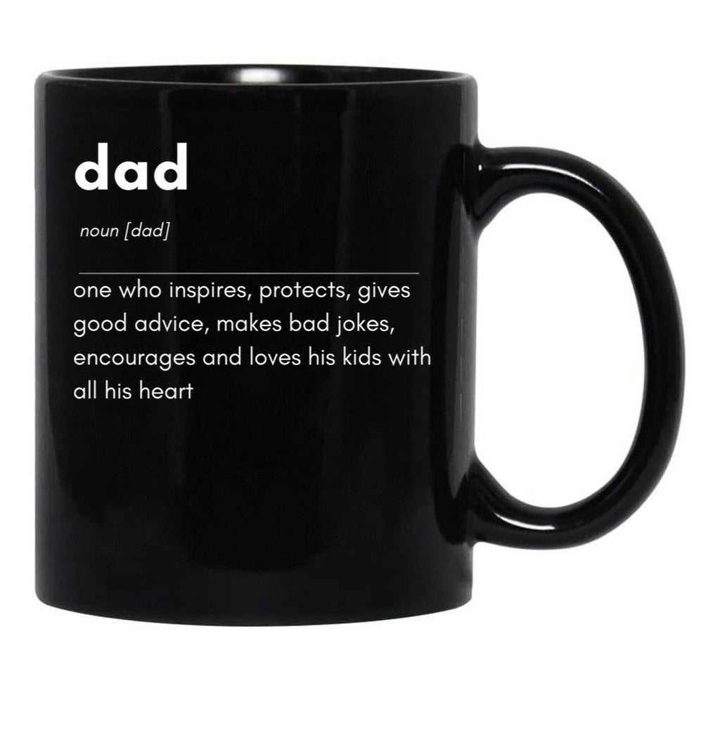Dad Black Coffee Mug, Gift Coffee Mug - Black
