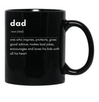Dad Black Coffee Mug, Gift Coffee Mug - Black