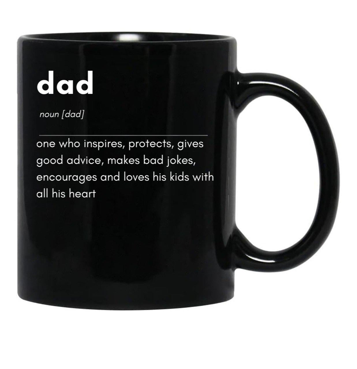 Dad Black Coffee Mug, Gift Coffee Mug - Black