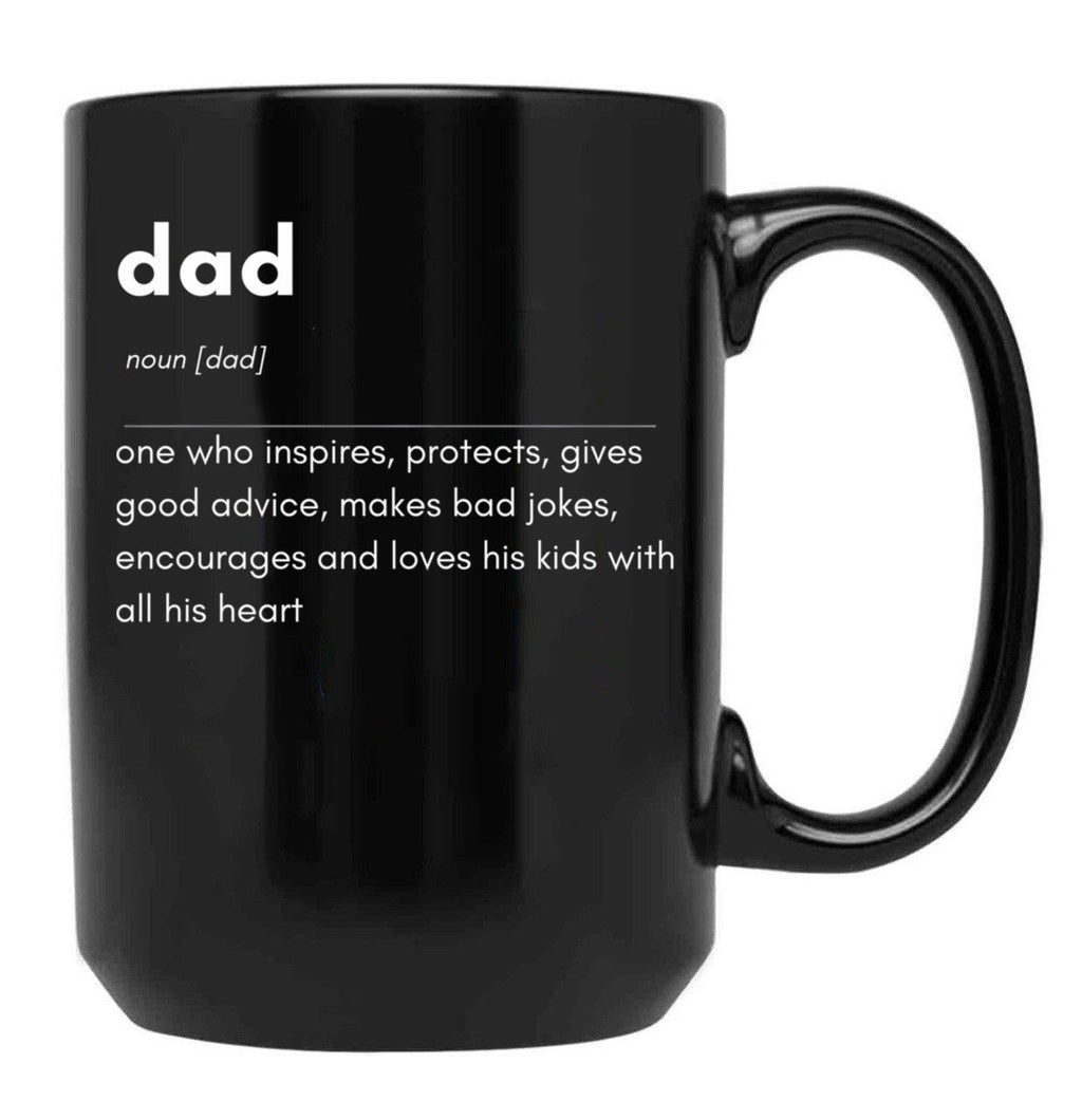 Dad Black Coffee Mug, Gift Coffee Mug