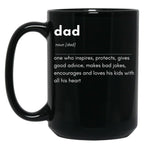 Dad Black Coffee Mug, Gift Coffee Mug