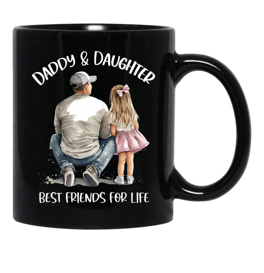 Daddy And Daughter Best Friends For Life (1) Black Coffee Mug - Black