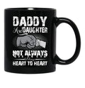 Daddy And Daughter Eye To Eye Design Gift Father Black Coffee Mug - Black