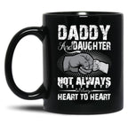 Daddy And Daughter Eye To Eye Design Gift Father Black Coffee Mug