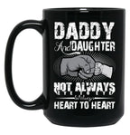 Daddy And Daughter Eye To Eye Design Gift Father Black Coffee Mug