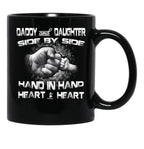 Daddy And Daughter Fist Bump TMug Father'S Day Gift Tee Black Coffee Mug - Black