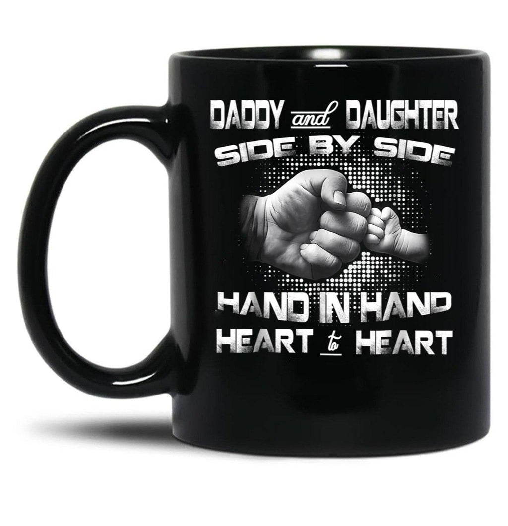 Daddy And Daughter Fist Bump TMug Father'S Day Gift Tee Black Coffee Mug