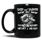 Daddy And Daughter Fist Bump TMug Father'S Day Gift Tee Black Coffee Mug