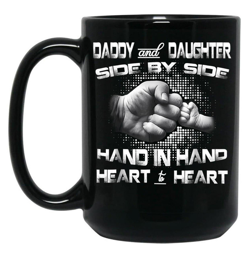 Daddy And Daughter Fist Bump TMug Father'S Day Gift Tee Black Coffee Mug