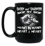 Daddy And Daughter Fist Bump TMug Father'S Day Gift Tee Black Coffee Mug