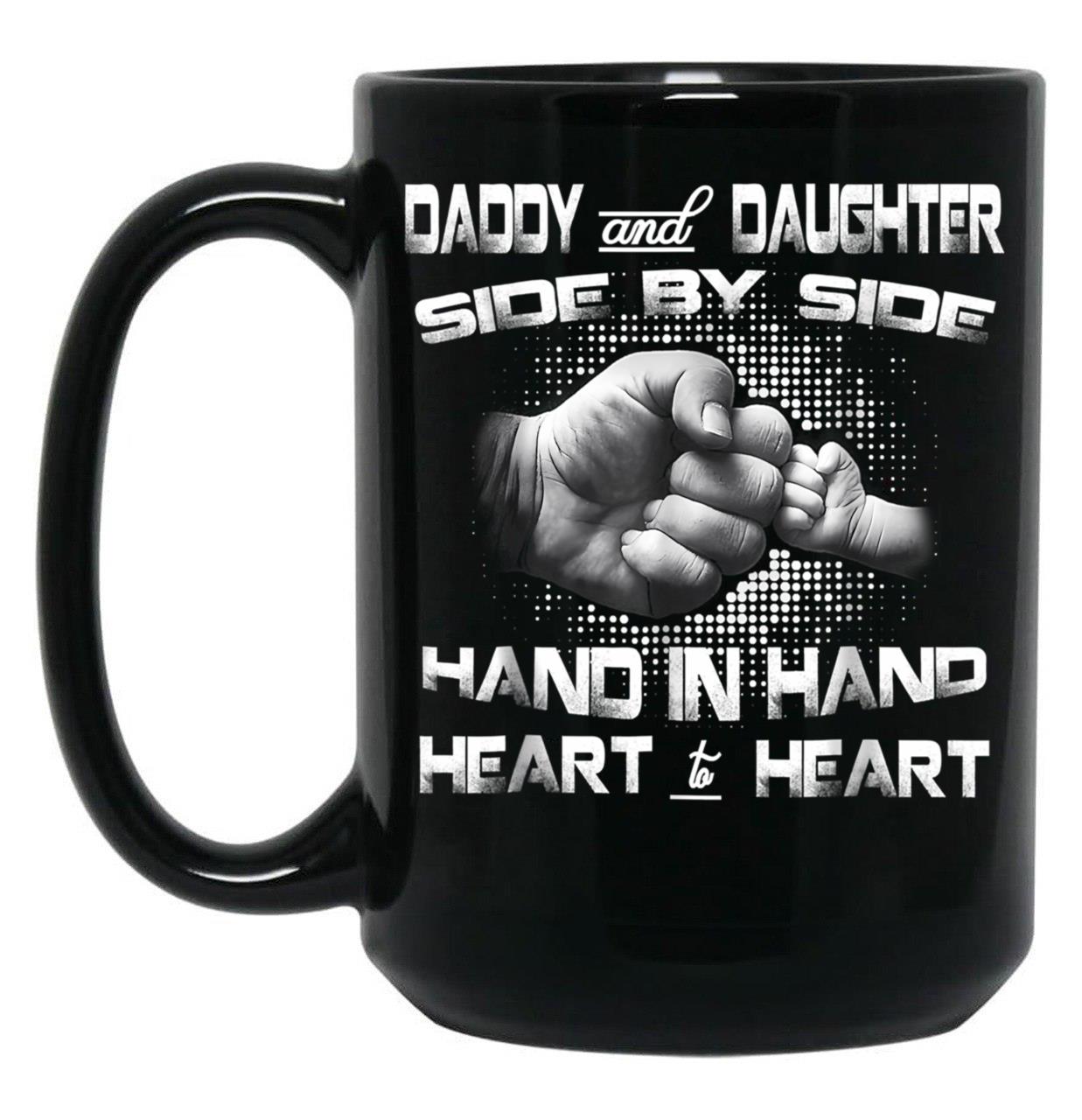 Daddy And Daughter Fist Bump TMug Father'S Day Gift Tee Black Coffee Mug