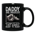 Daddy And Daughter Not Always Eye To Eye But Always Heart To Heart Fathers Day Black Coffee Mug - Black