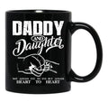 Daddy And Daughter Not Always Eye To Eye But Always Heart To Heart (10) Black Coffee Mug - Black