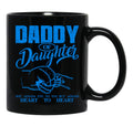 Daddy And Daughter Not Always Eye To Eye But Always Heart To Heart (13) Black Coffee Mug - Black