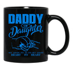 Daddy And Daughter Not Always Eye To Eye But Always Heart To Heart (13) Black Coffee Mug - Black