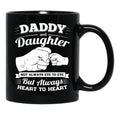 Daddy And Daughter Not Always Eye To Eye But Always Heart To Heart (2) Black Coffee Mug - Black