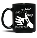Daddy And Daughter Not Always Eye To Eye But Always Heart To Heart (5) Black Coffee Mug