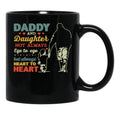Daddy And Daughter Not Always Eye To Eye But Always Heart To Heart (6) Black Coffee Mug - Black