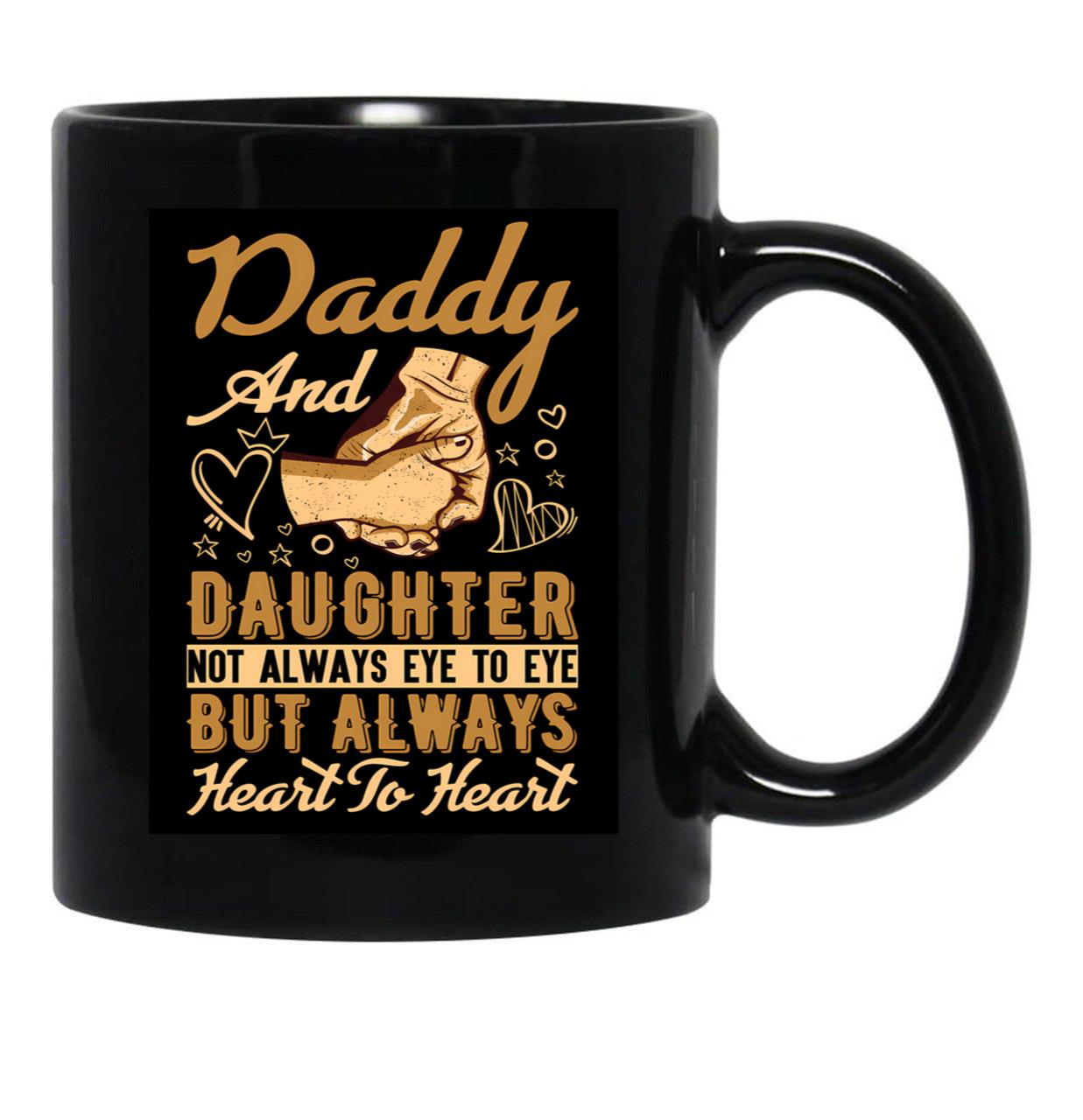 Daddy And Daughter Relationship Black Coffee Mug - Black