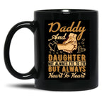 Daddy And Daughter Relationship Black Coffee Mug