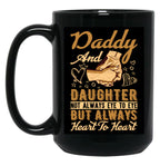 Daddy And Daughter Relationship Black Coffee Mug