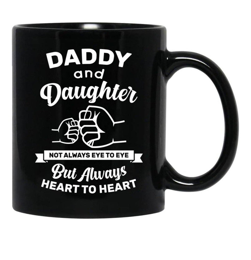 Daddy And Daughter Mugs Gift For Father And Daughter - Fathers Day Black Coffee Mug - Black