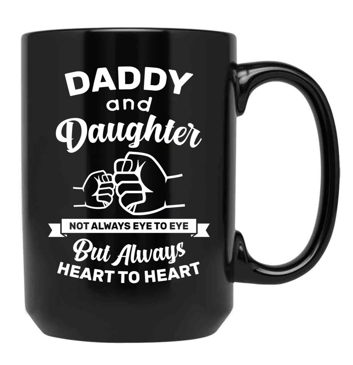 Daddy And Daughter Mugs Gift For Father And Daughter - Fathers Day Black Coffee Mug - Black