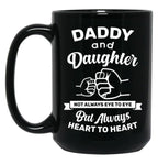 Daddy And Daughter Mugs Gift For Father And Daughter - Fathers Day Black Coffee Mug