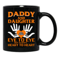 Daddy And Daughter Mug Heart To Heart Fathers Day Gift Black Coffee Mug - Black