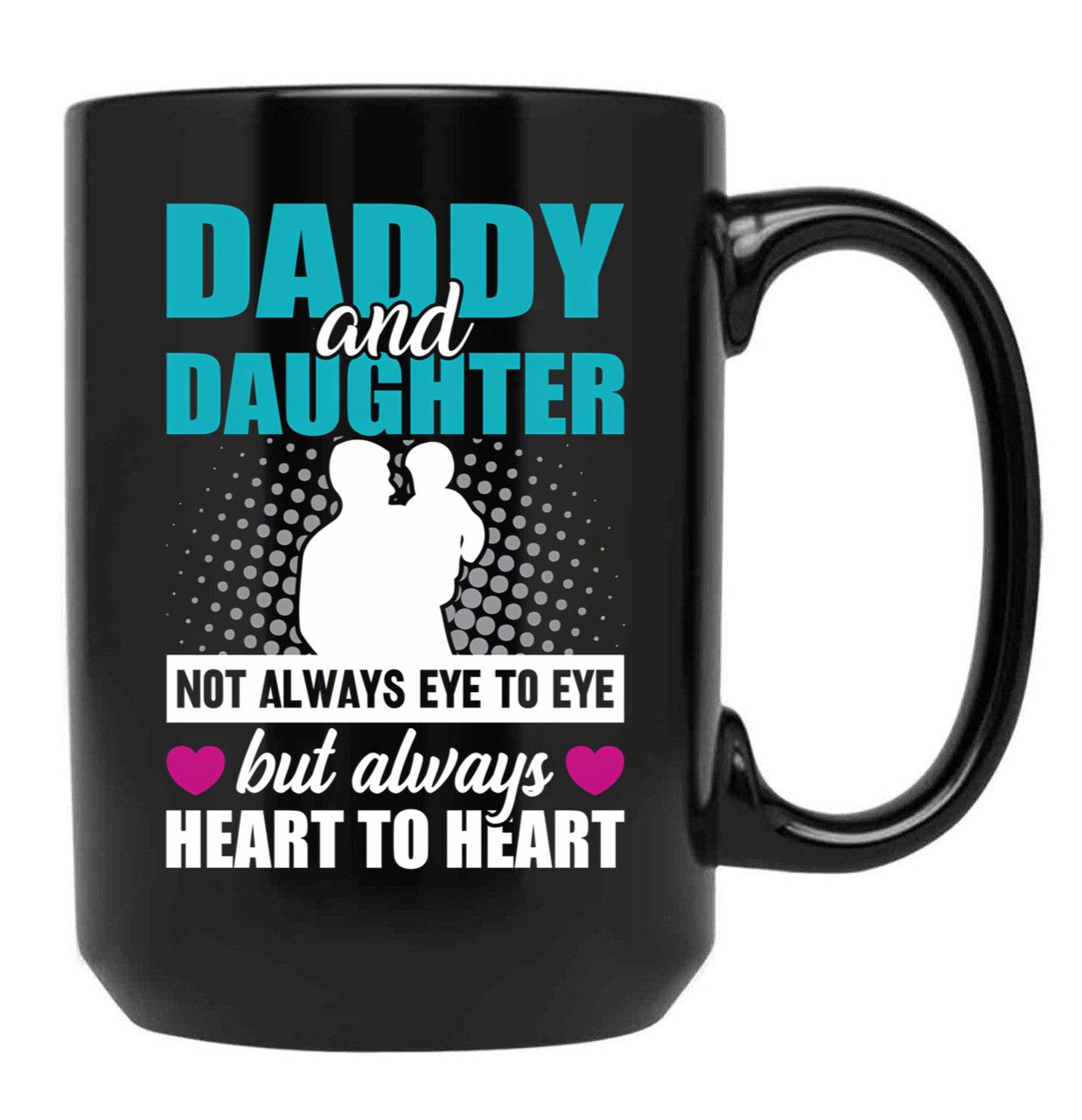 Daddy And Daughter Mug Black Coffee Mug - Black