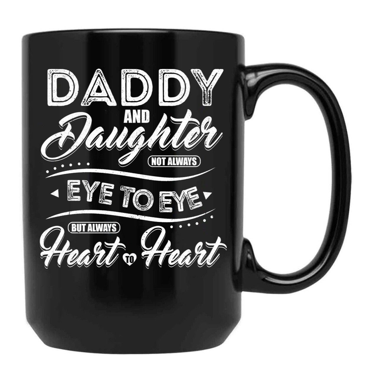 Daddy And Daughter (1) Black Coffee Mug - Black