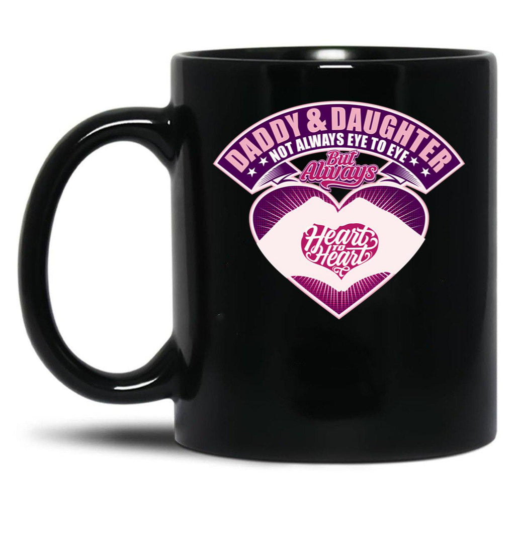 Daddy And Daughter (2) Black Coffee Mug
