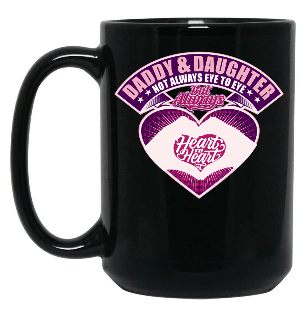 Daddy And Daughter (2) Black Coffee Mug