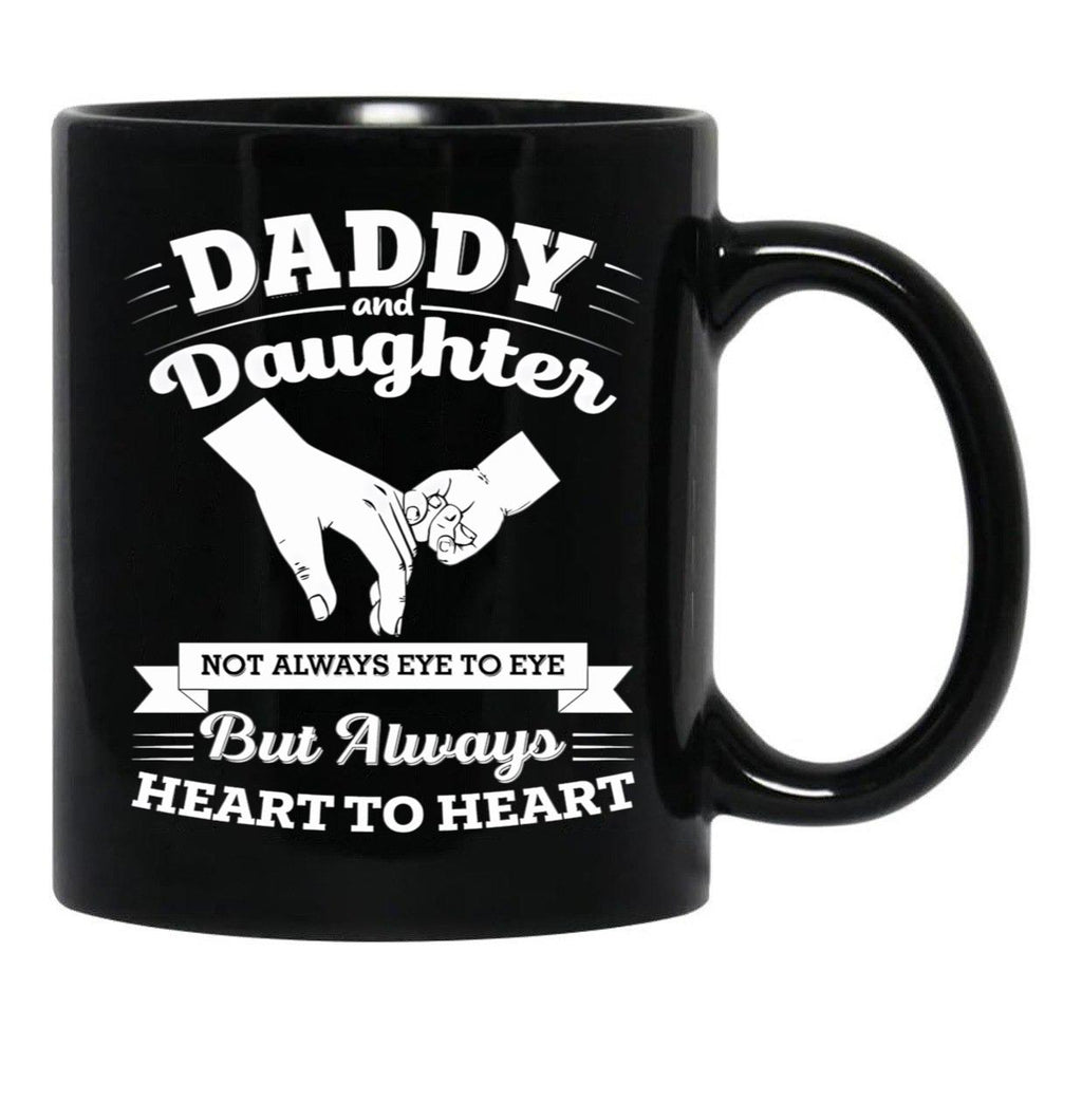 Daddy And Daughter Black Coffee Mug - Black