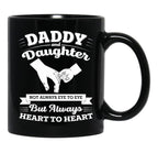 Daddy And Daughter Black Coffee Mug - Black